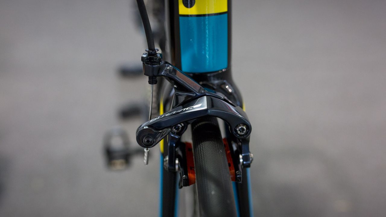 A look at the front brake on the Gallium Pro