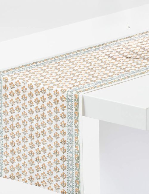 Spring Block Print 120" Table Runner