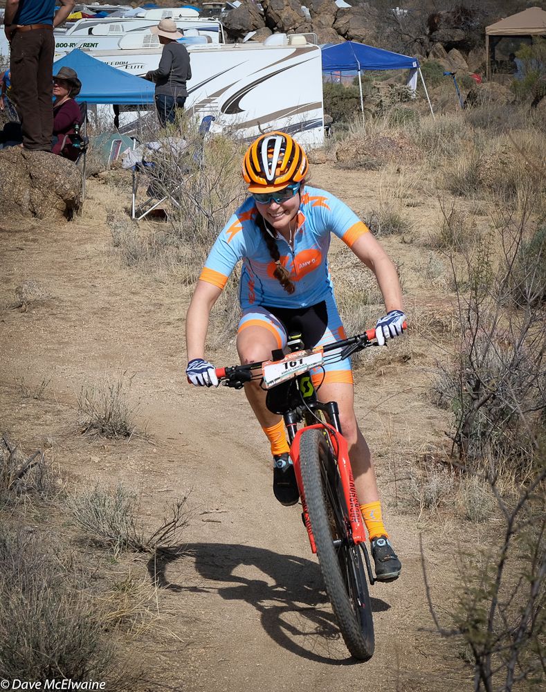 Ashley Carelock (Amy D Foundation) was riding the entire 24-hour event solo