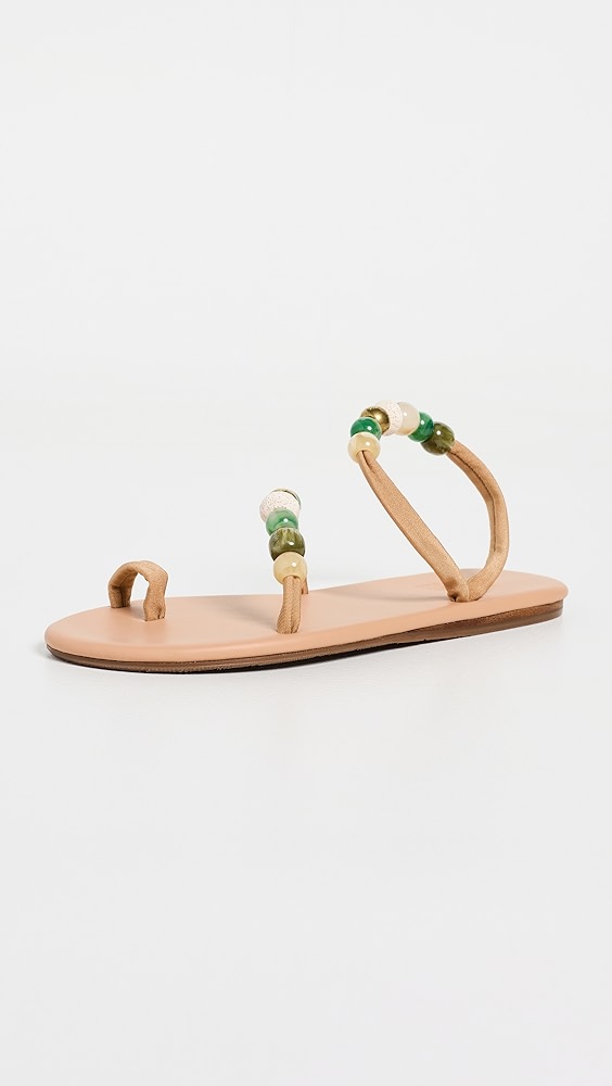 Eleftheria Bead Sandals - Nude