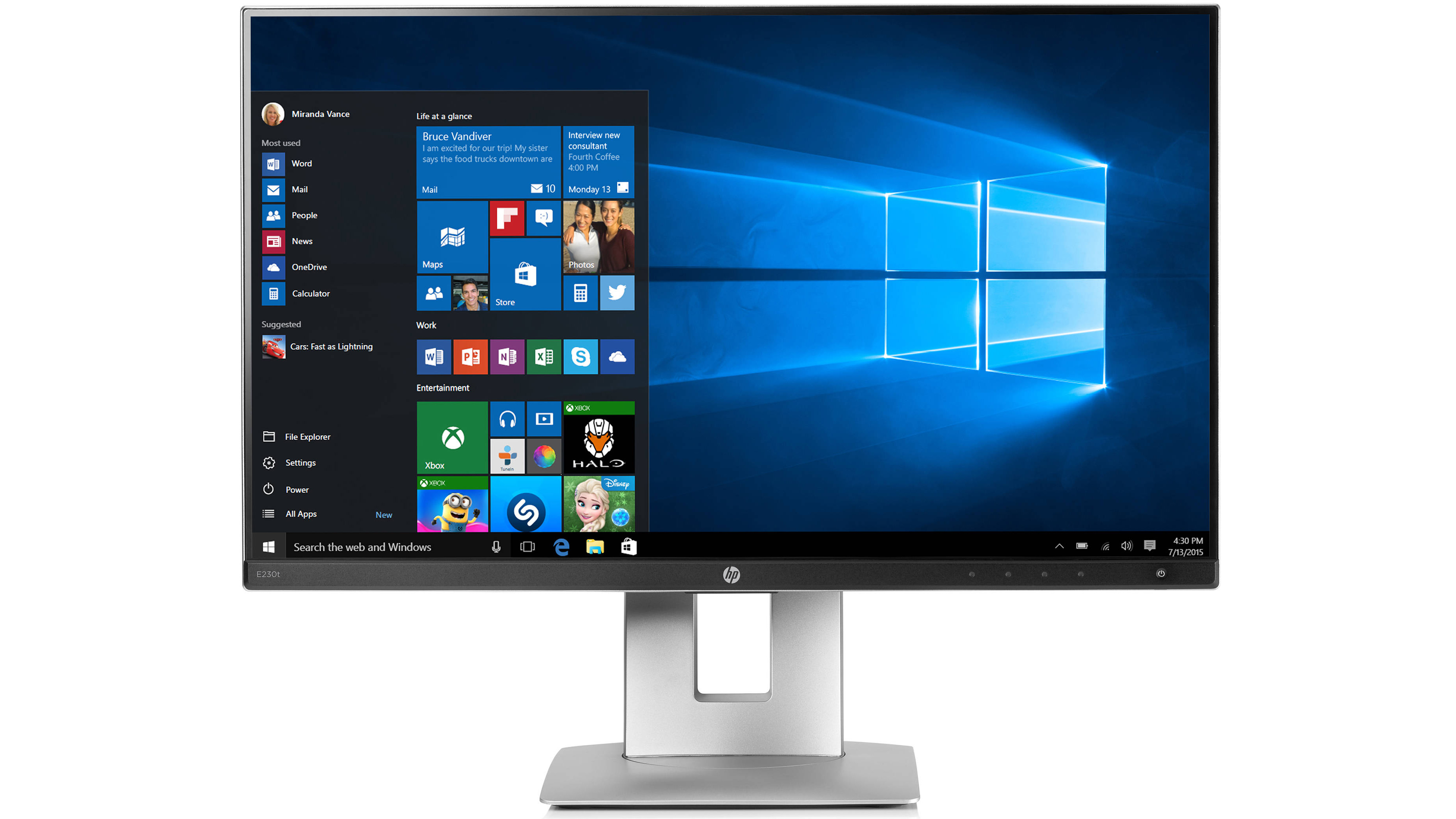 best touch screen monitor - HP EliteDisplay E230t
