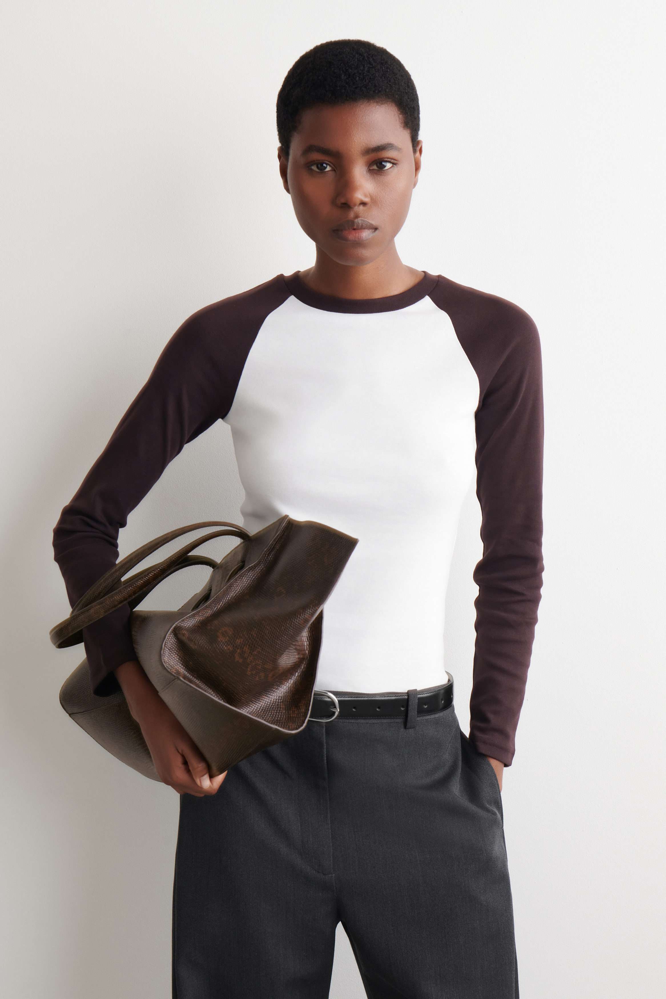 Contrast-Sleeve T-Shirt