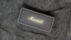 The Marshall Middleton speaker on a black background