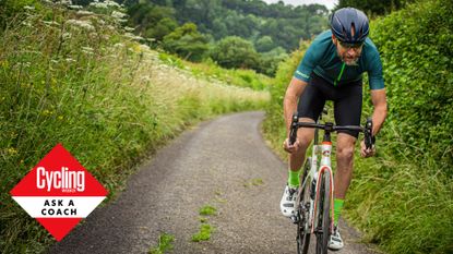 Image shows a rider training with heart rate training zones.