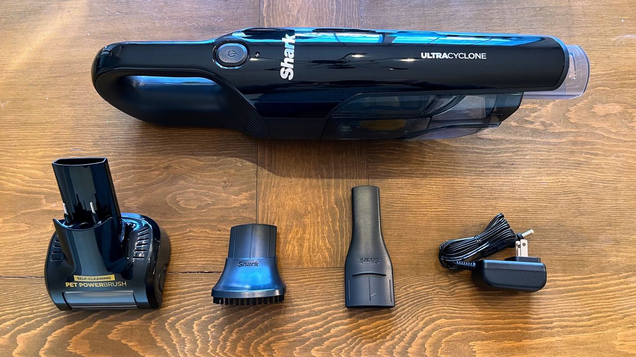 Shark Dual Cyclone Pet Pro being tested in writer's home