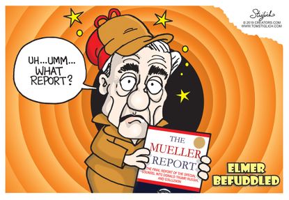 Political Cartoon U.S. Robert Mueller Elmer Fudd Befuddled What Report