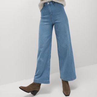 M&S High Waisted Wide Leg Jeans