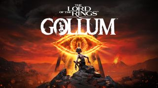 The Lord of the Rings Gollum - Gollum standing in front of the Eye of Sauron