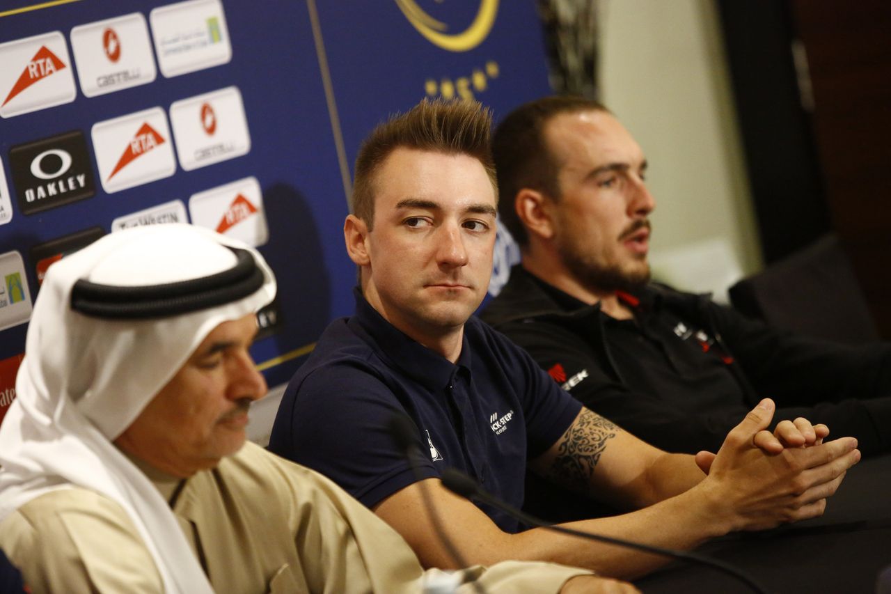 Elia Viviani at the press conference