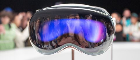 Apple Vision Pro headset at the WWDC 2023 launch event