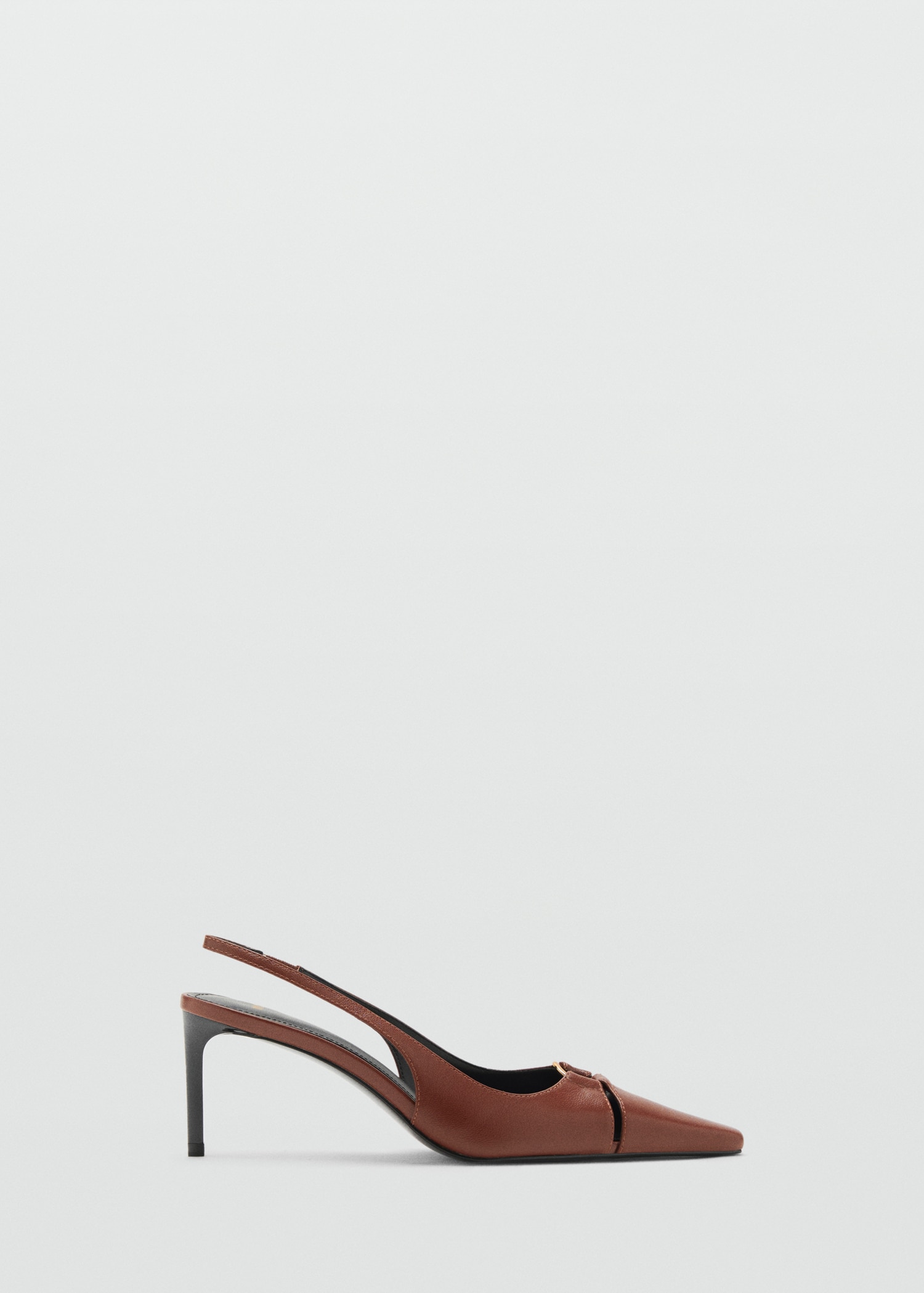 Leather Heeled Shoes With Ring - Women | Mango United Kingdom