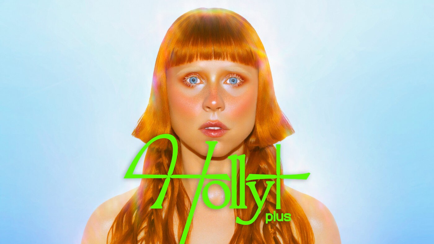Portrait of Holly Herndon with artist logo