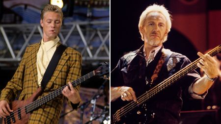 Martyn Lenoble of Porno for Pyros performs at Woodstock 94, Saugerties, New York, August 13, 1994 &ndash; and John Entwistle performing with The Who in St Louis, Missouri on August 11, 1989