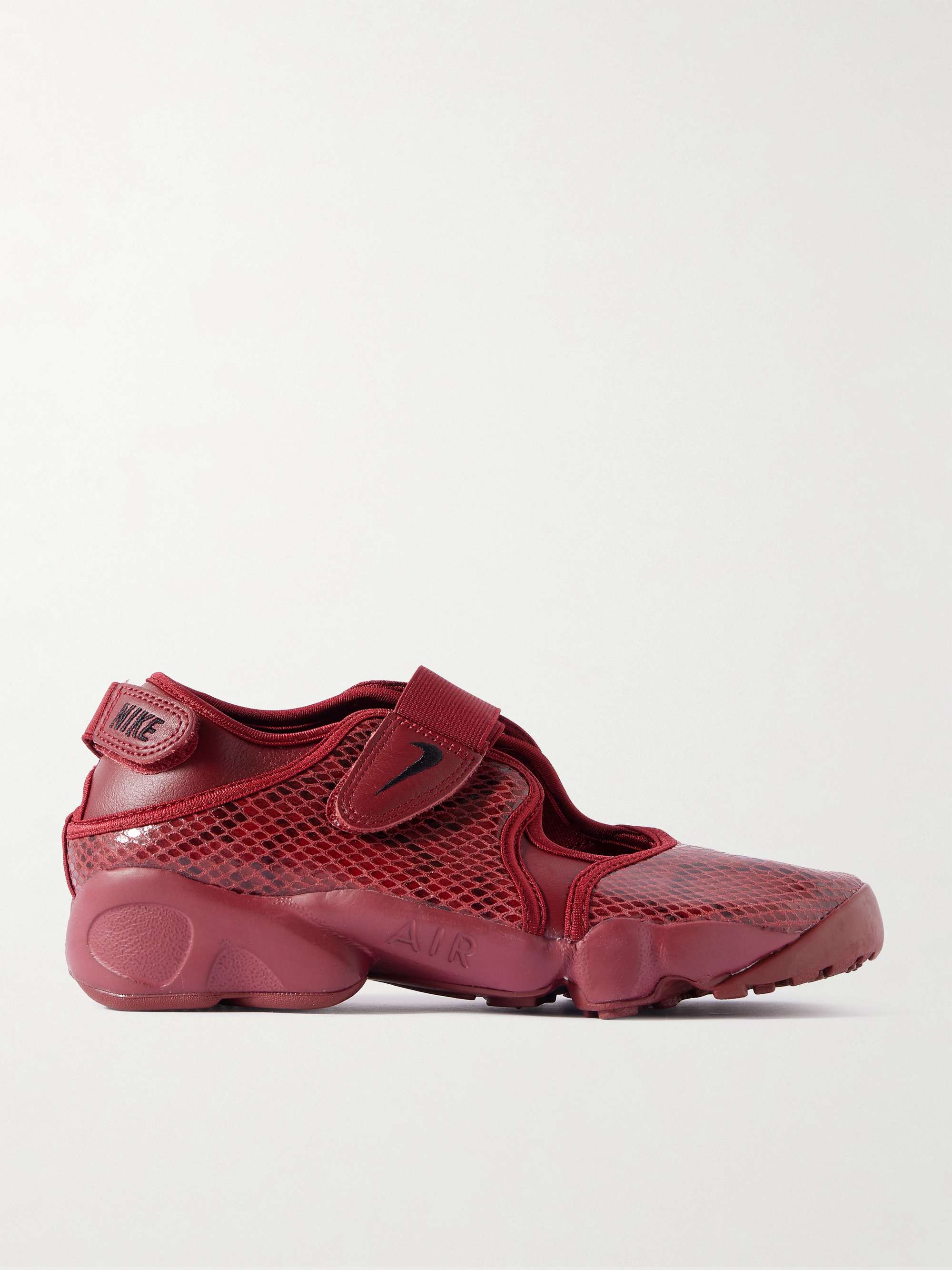 Air Rift Snake-Effect Leather Split-Toe Sneakers