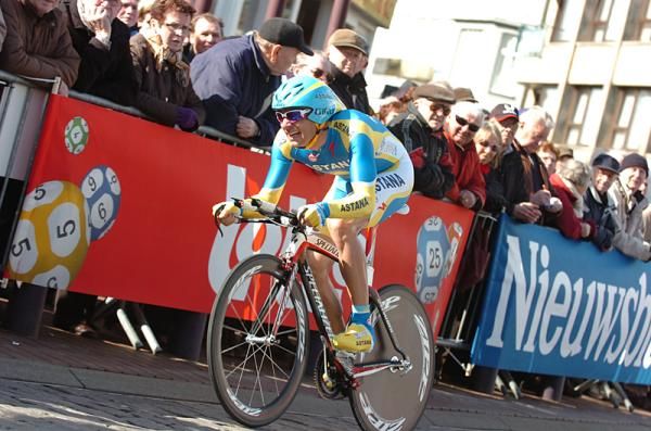 Ukranian Andrey Grivko (Astana) races to eighth in the time trial