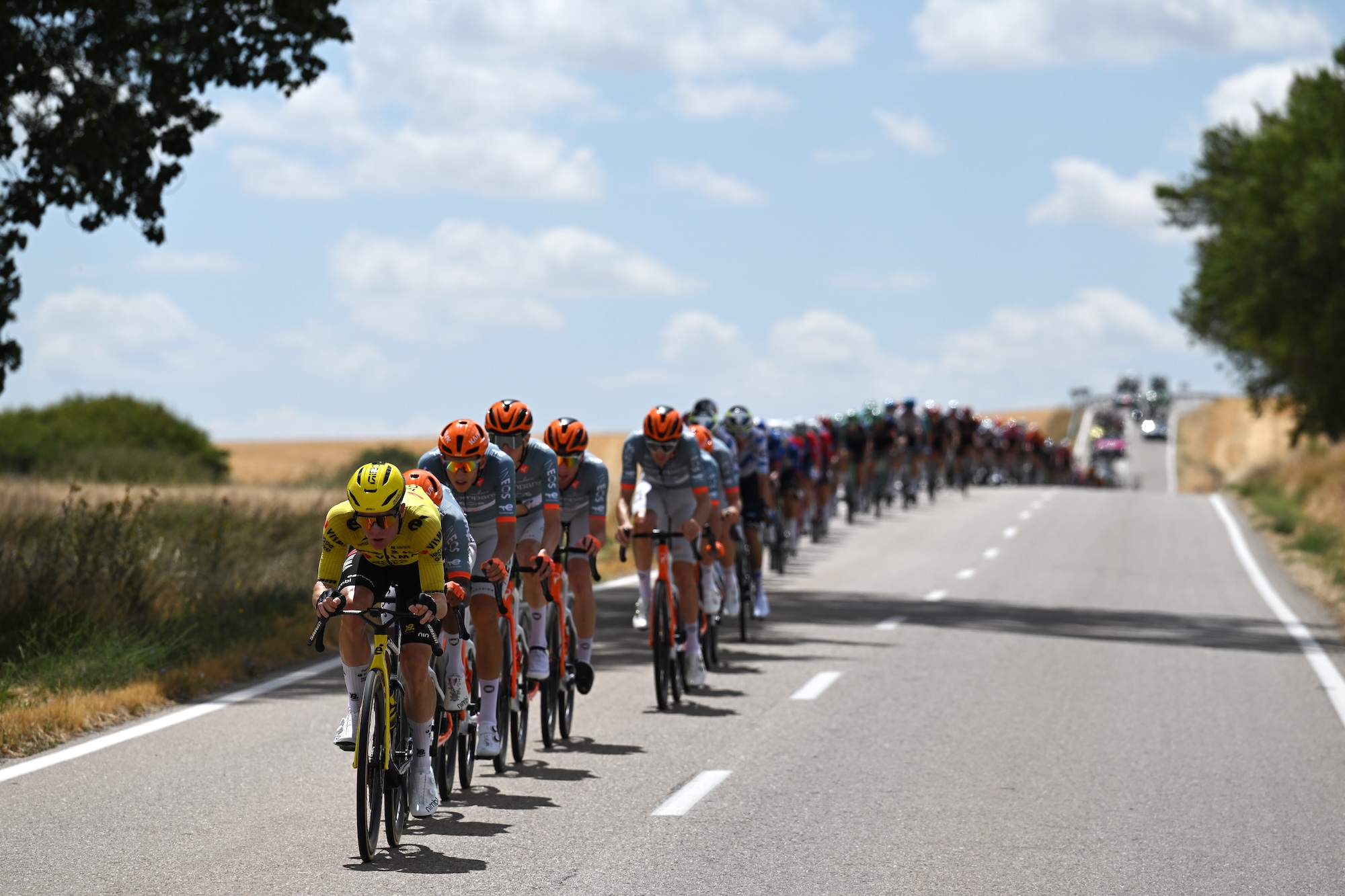 Steven Kruijswijk of Visma | Lease a Bike leads the peloton