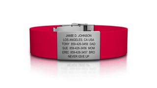 Best medical alert bracelets: Road iD Elite medical ID bracelet in red