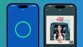 Screen shots of Spotify's AI DJ generating a new listening session