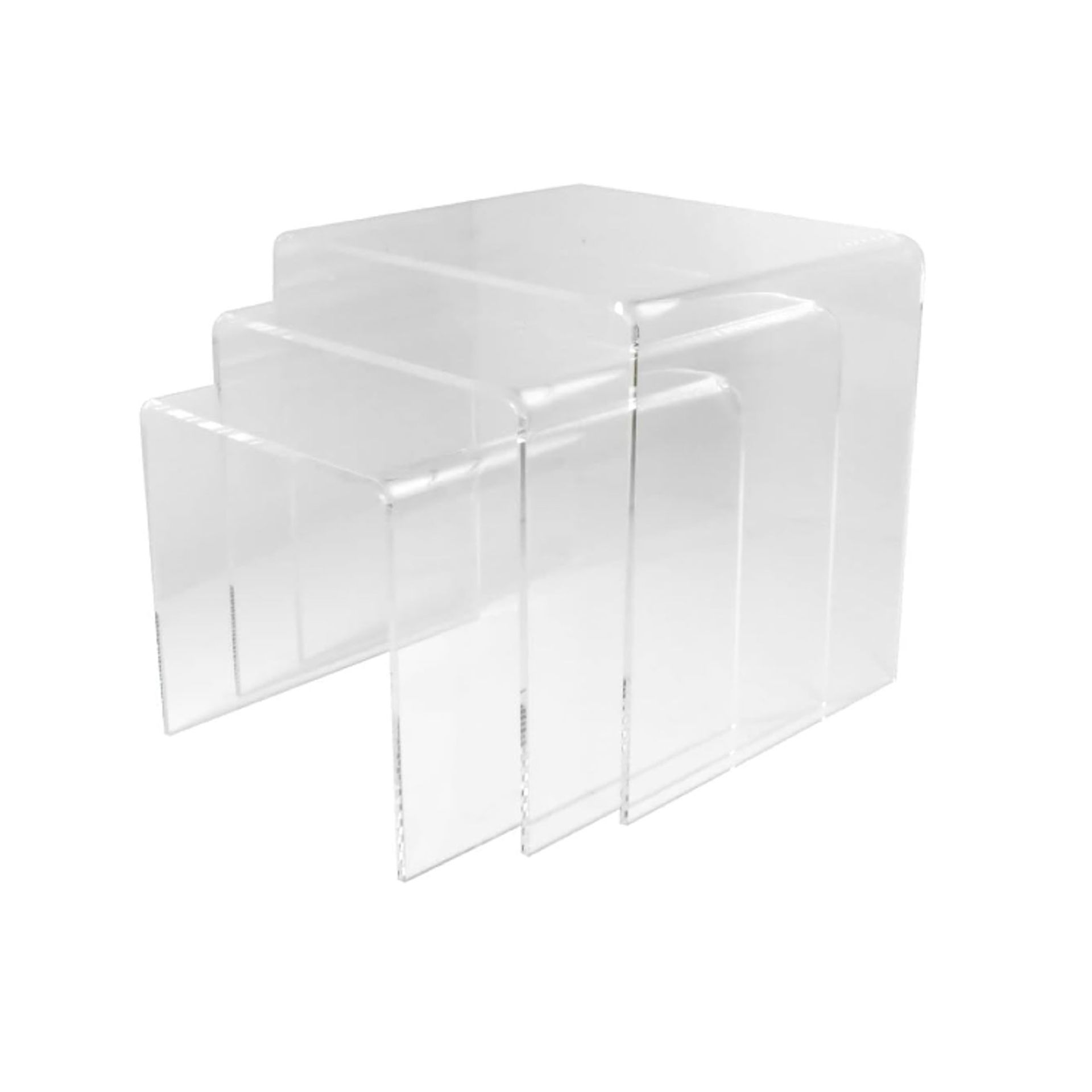 TIELO Acrylic Perspex Plastic Nest of Tables