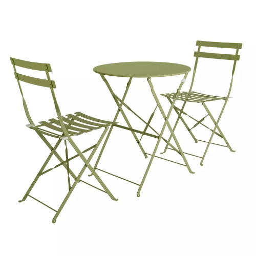 Habitat, Habitat Eve 2 Seater Metal Garden Bistro Set - Green