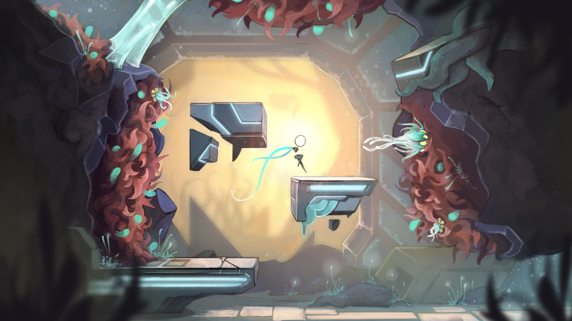 Concept art for indie game MIO: Memories in Orbit