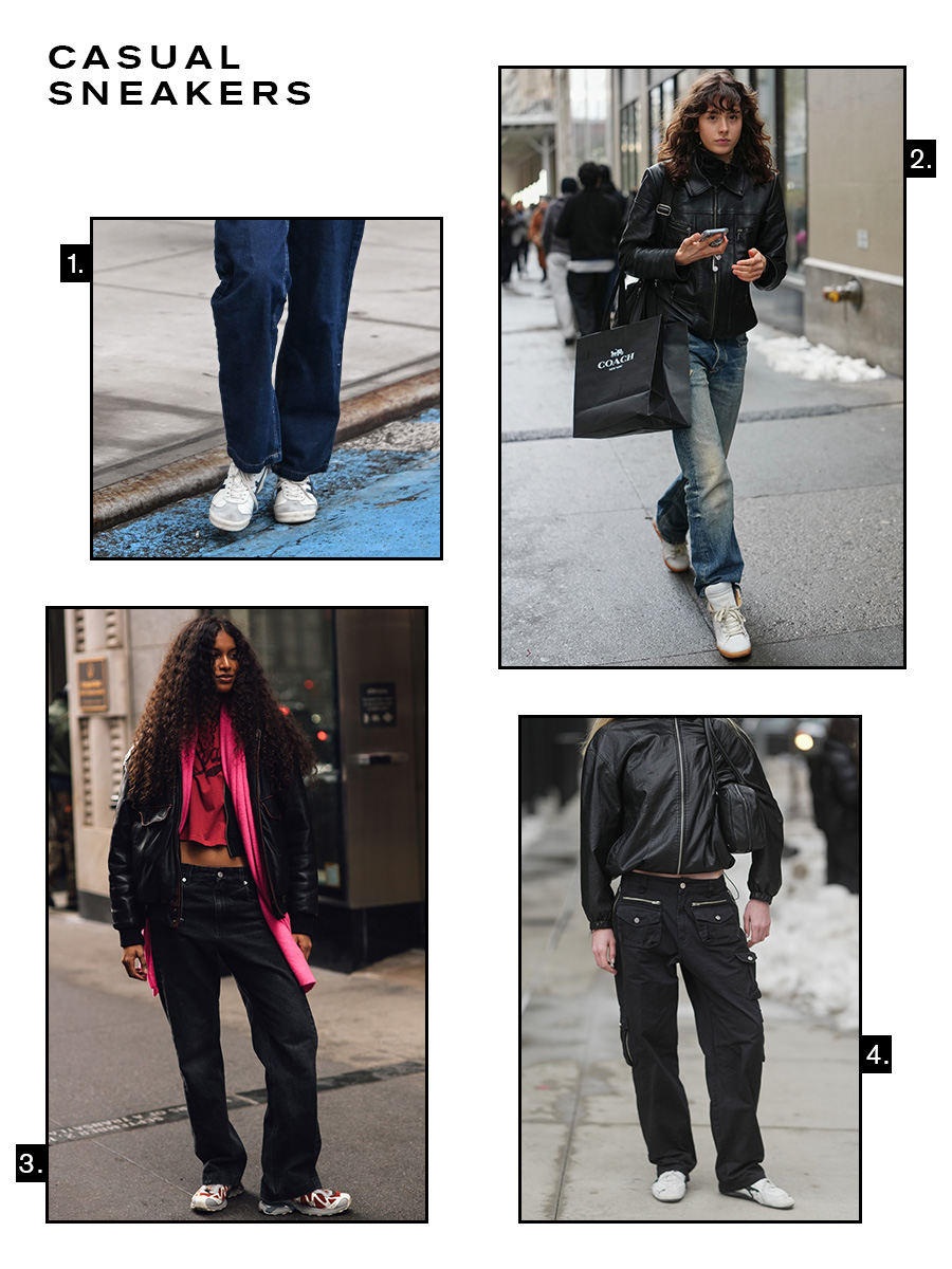 NYFW Street Style 2026 Shoe Trends: Casual Sneakers