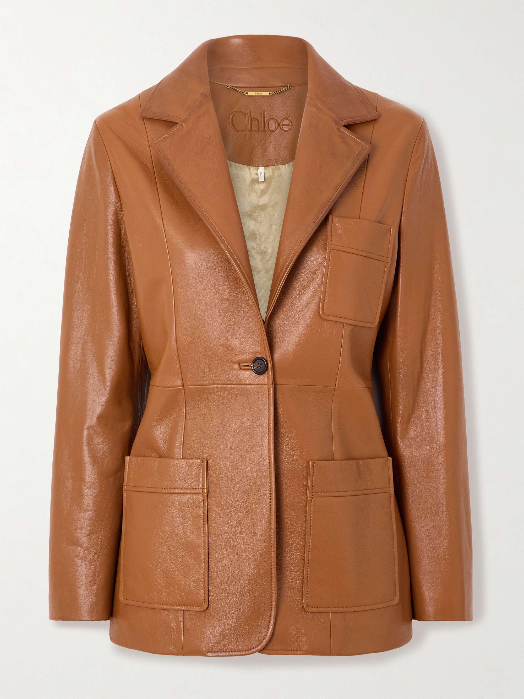 Paneled Leather Jacket