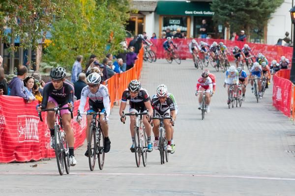 Riders on the attack during the men's Tour of Vail.