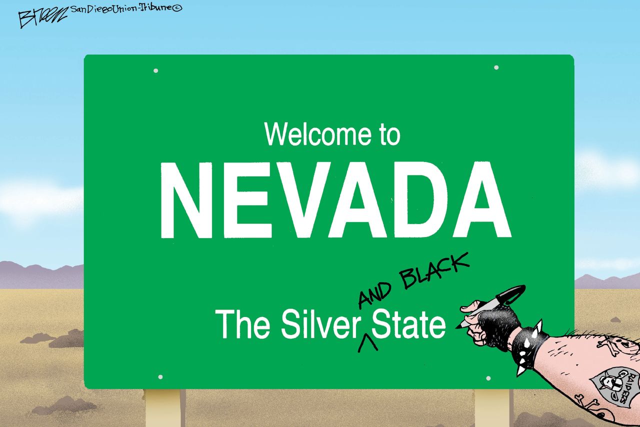 Editorial Cartoon U.S. Oakland Raiders Las Vegas