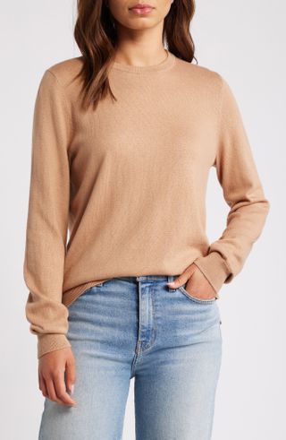 Caslon<sup>®</sup>, Cotton & Cashmere Crewneck Sweater