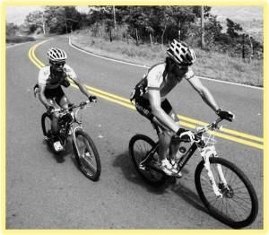 Ben Bostrom paces Sho-Air / Specialized teammate and eventually overall race winner Manny Prado.