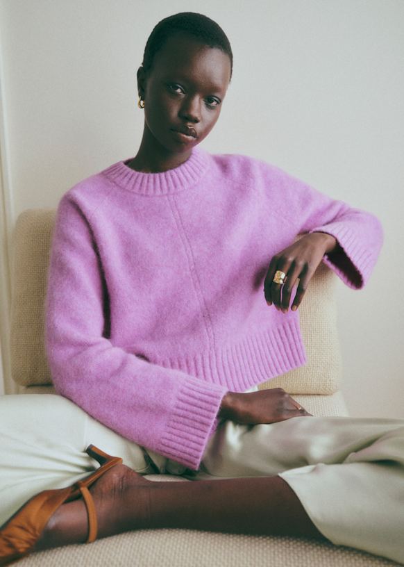 Sama Jumper - Lilac - Baby Alpaca - S&amp;eacute;zane