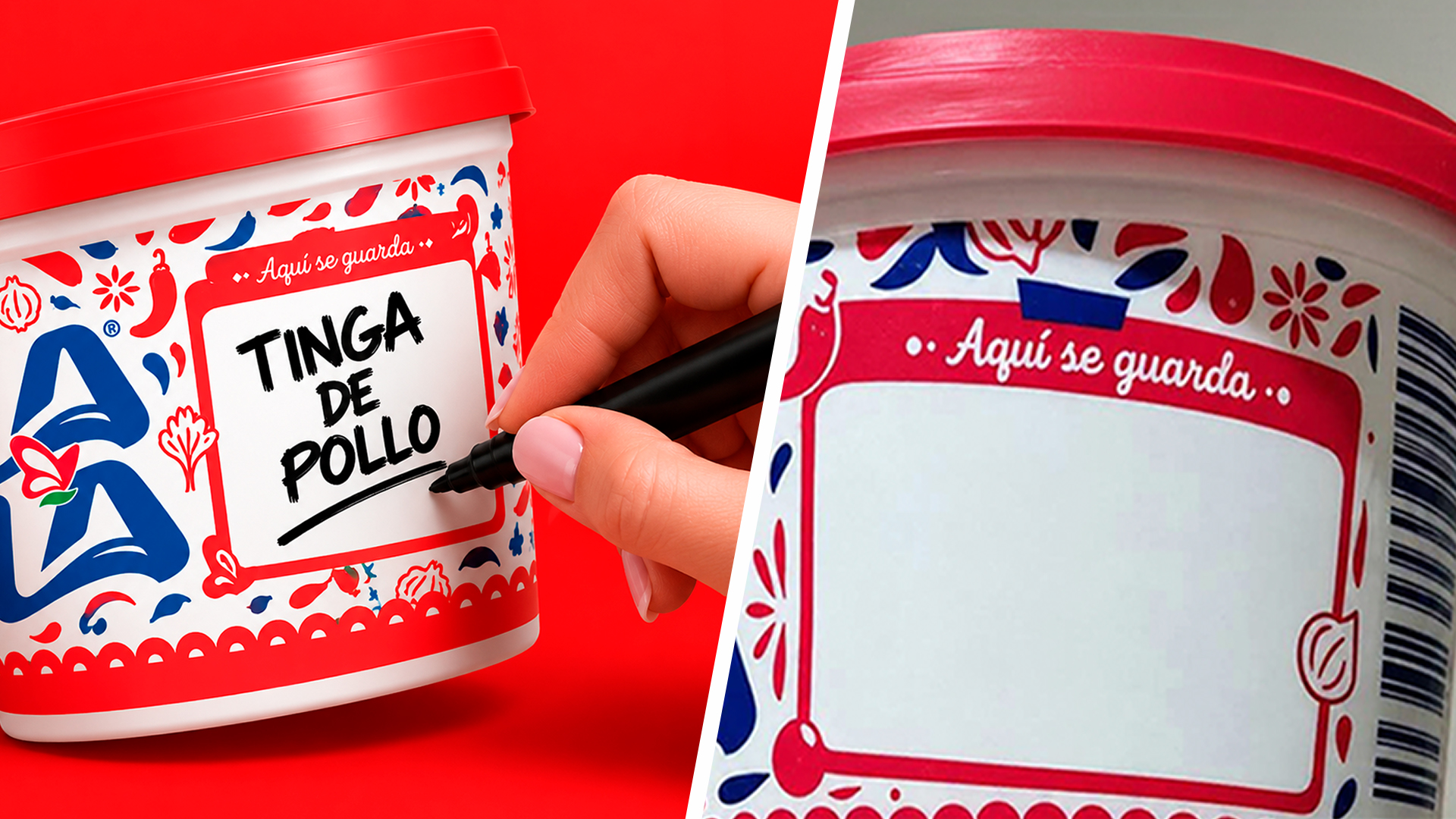Lala Creams packaging design with space to write on the label what's inside the pot