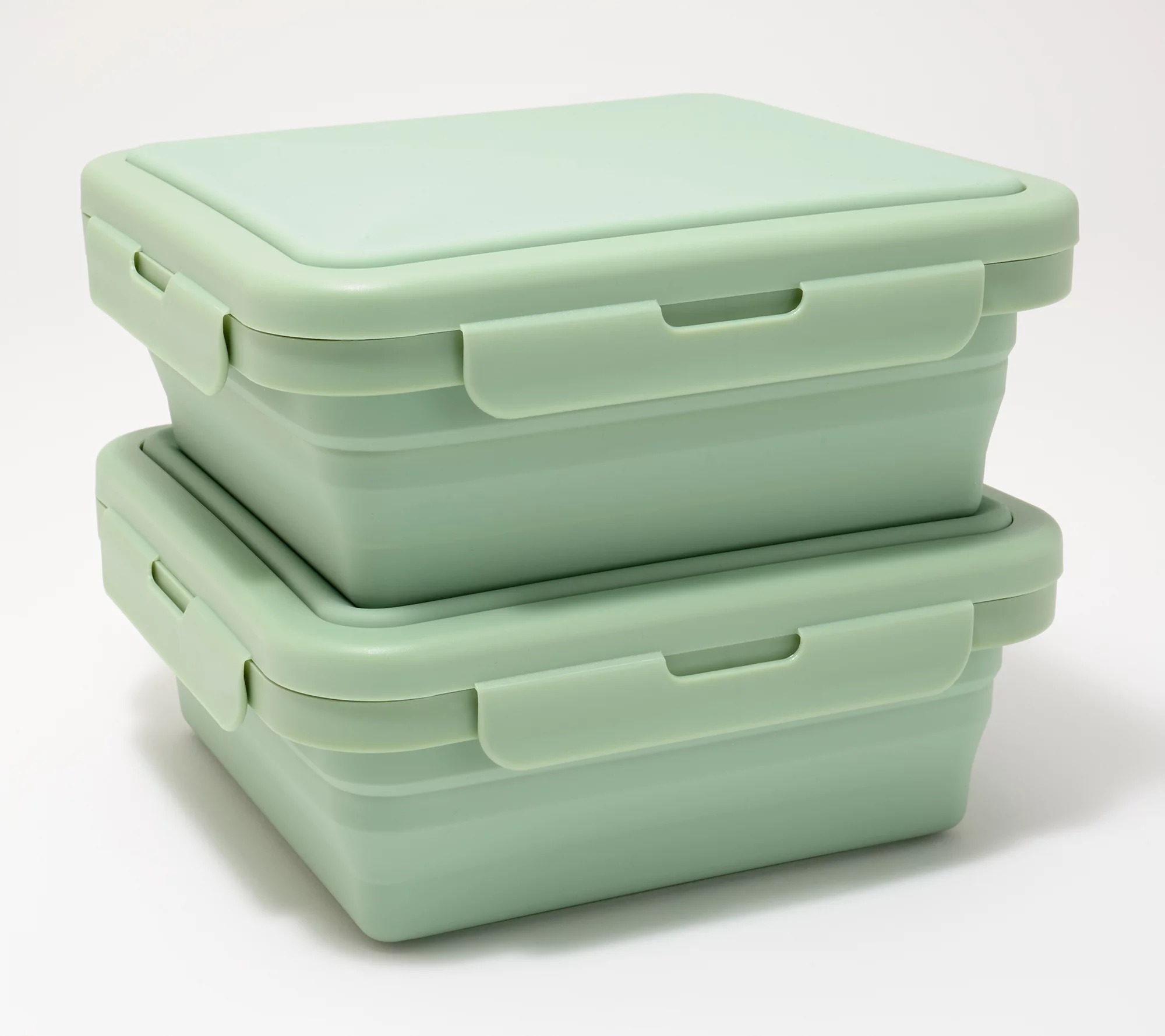 Cella S/2 Silicone Collapsible Storage Squares W/attached Lids