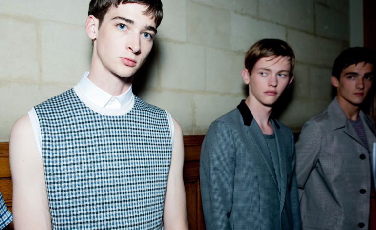 Males modelling for Pringle of Scotland