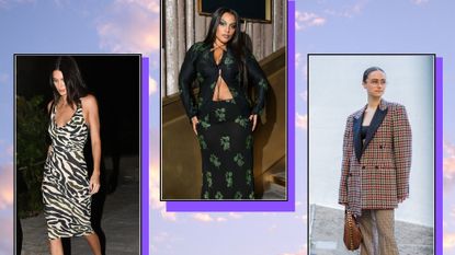 Collage of Kendall Jenner, Paloma Elsesser and Ella Emhoff