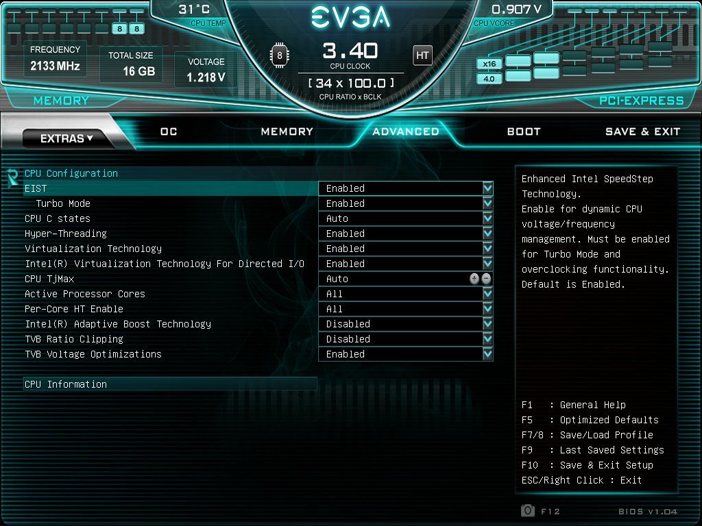 EVGA Z590 Dark - BIOS