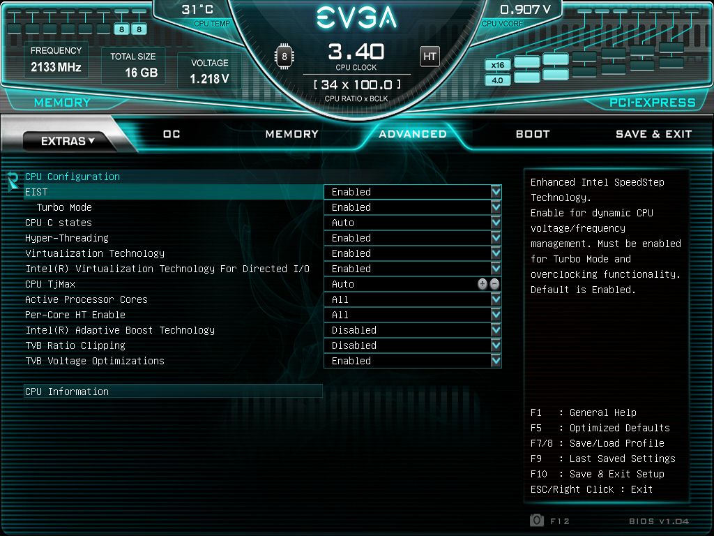 EVGA Z590 Dark - BIOS