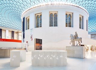 Pop up bar in place at the British museum