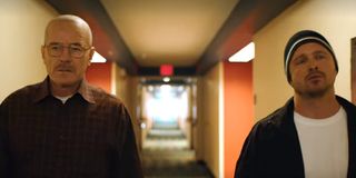 El Camino Walter White and Jesse Pinkman walk hotel hallway Netflix