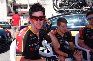 Harry Sweeny (Mitchelton-BikeExchange) getting ready for the stage