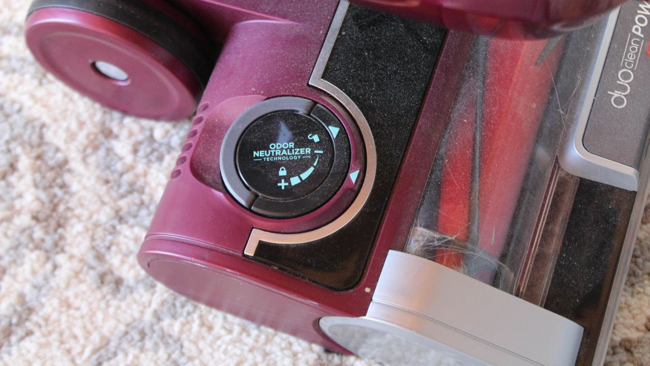 Shark Rotator odor neutraliser button
