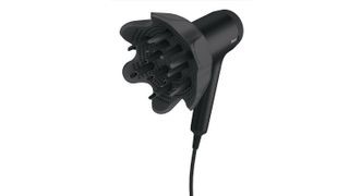 The Shark Style iQ hair dryer with diffuser attached on a white background