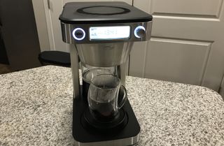 OXO Brew 12 Cup Coffee Maker pouring a coffee during testing