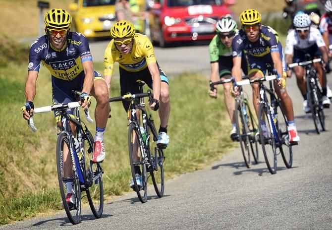 An attack from Alberto Contador on the descent to Gap almost worked out
