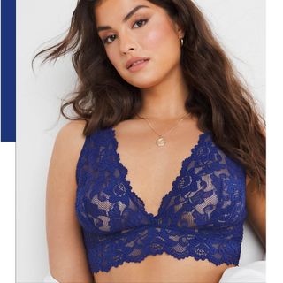 woman wearing Figleaves Millie Lace Bralette, one of the best bralettes in our round-up