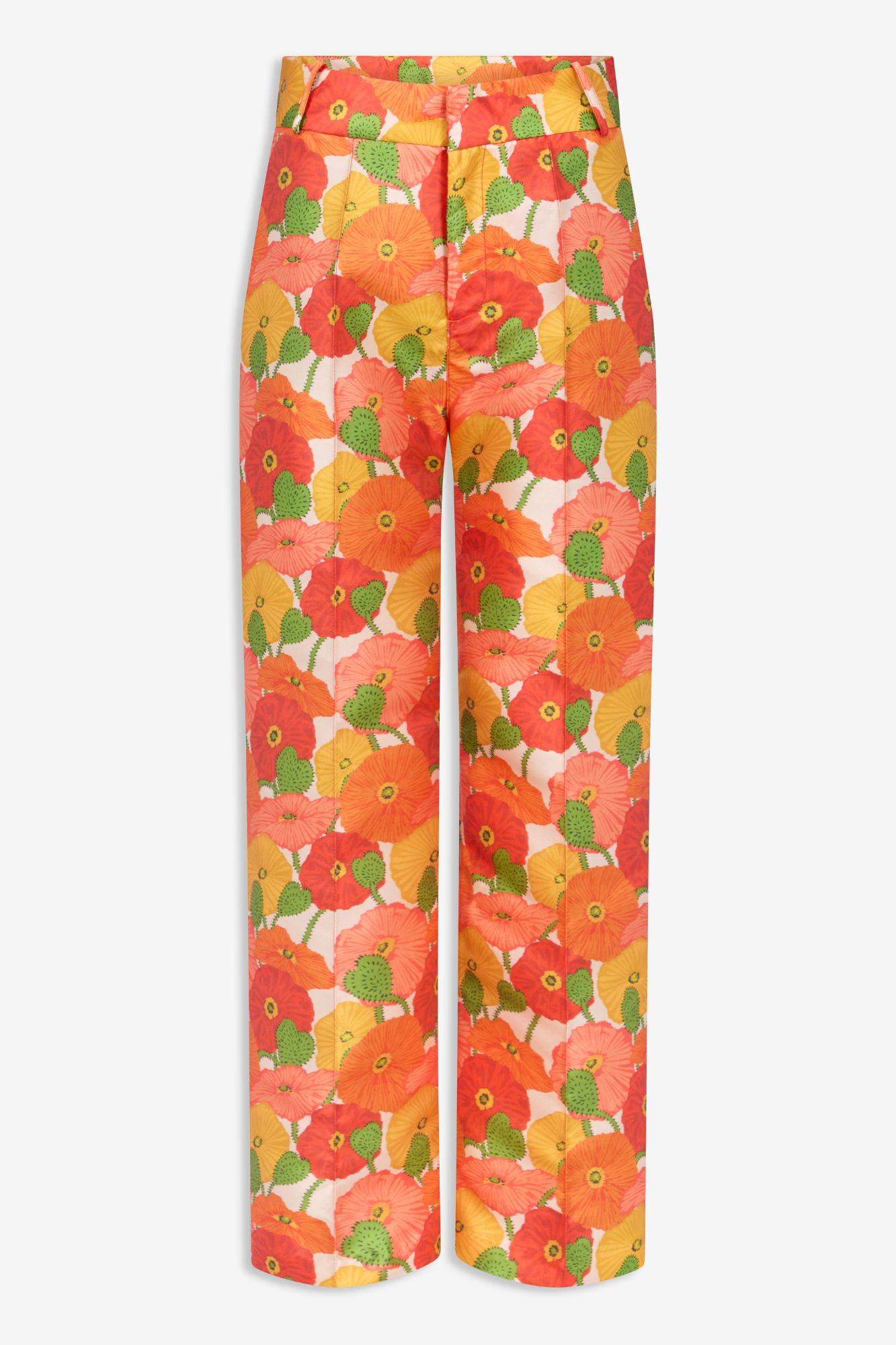 Satin Trousers &amp;mdash; Multicolour Floral - 34