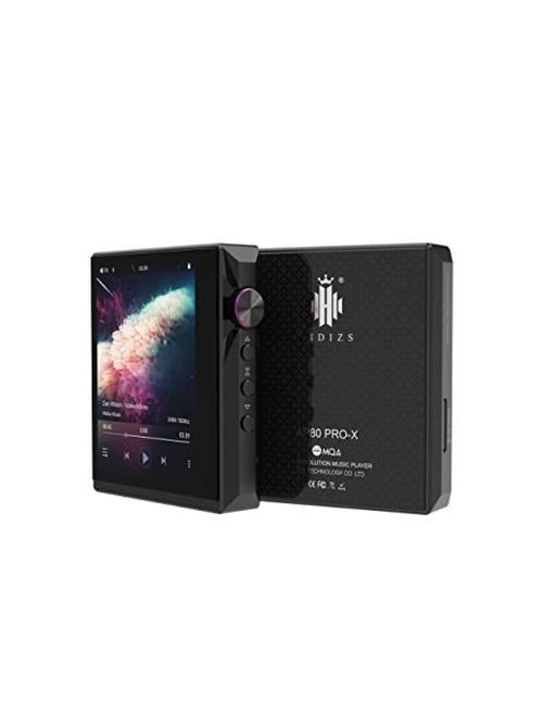 Hidizs Ap80 Pro-X Mp3 Player With Bluetooth, Digital Audio Player, Dual Ess9219c Dac Chips, 0.0015% Thd+n, Dsd256 Native Decoding, Mqa Ldac, Flac, Black