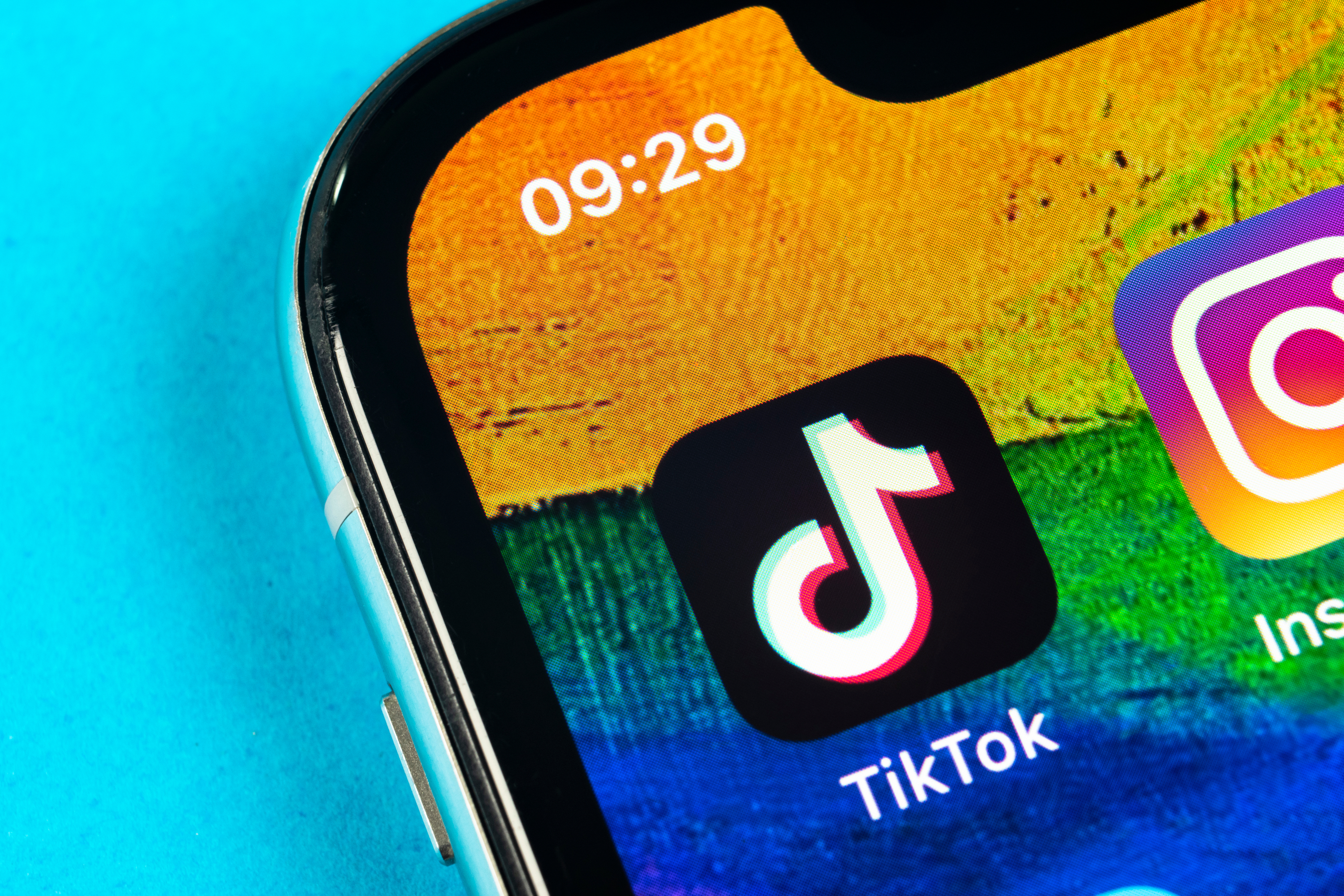 TikTok app icon on iPhone