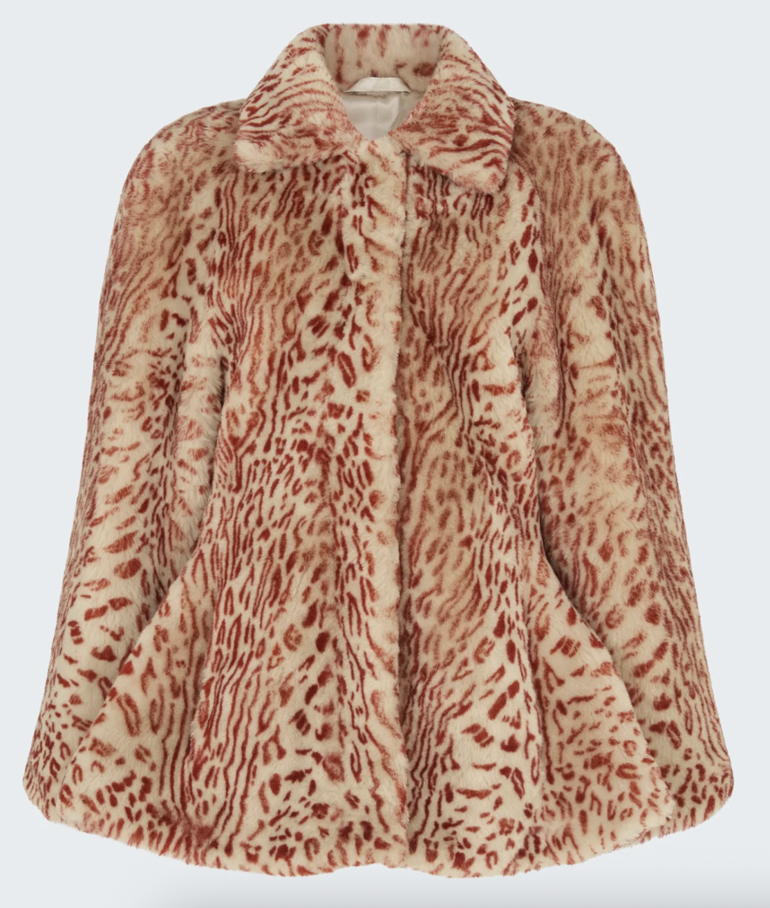ducie leopard print shearling peplum jacket